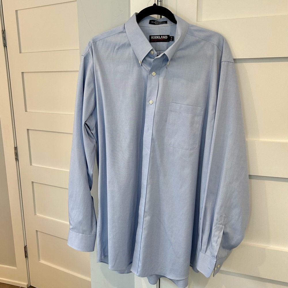 Kirkland Men’s Extra Long Cotton Dress Shirt (17.5/36)